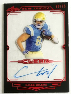 Caleb Wilson 2019 Leaf Trinity Autograph Clear Red #CA-CW1 /25 Rookie Parallel - Picture 1 of 2