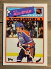 1988-89 TOPPS #8 Wayne Gretzky NHL ALL STAR Insert autocollant Edmonton Oilers