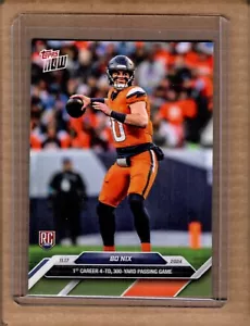 2024 Topps Now NFL 12 Bo Nix 1st Career 4 TD, 300 Yd Game Broncos *En mano* - Imagen 1 de 3