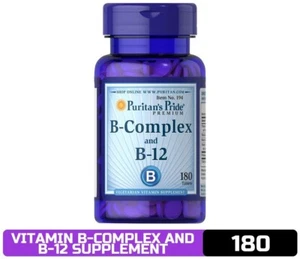 Puritan's Pride Vitamin B-Complex and Vitamin B-12, 180 Count - Picture 1 of 5