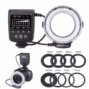 Meike FC-100 Macro Ring LED Flash/Light for Canon Nikon Olympus Pentax Panasonic - Picture 1 of 10