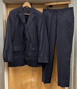 Brooks Brothers 1818 Fitzgerald Estrato Trabaldo Tonga Striped Wool Suit 39L/33W - Picture 1 of 17