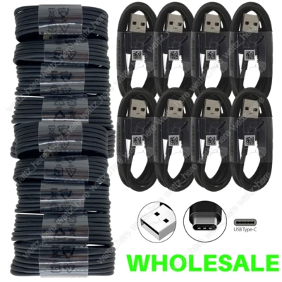 100X Bulk Lot Type C Charger Cable USB C Fast Charging Cord For Samsung Android - Image 1 of 4