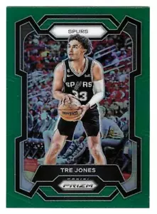 2023-24 Tre Jones Panini Prizm Green Prizm - San Antonio Spurs - Foto 1 di 2