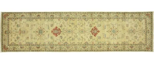 Tappeto afgano fine Ferahan mattoni 80x300 annodato a mano passatoia beige floreale g - Foto 1 di 7