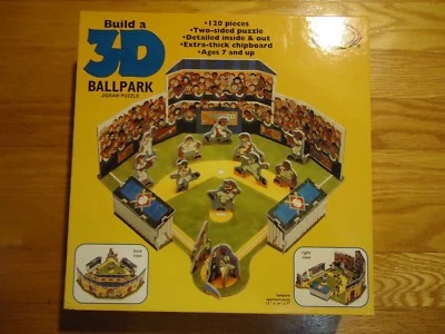 Rompecabezas Build A 3-D Ballpark 120 piezas 1994 nuevo sellado Foto 1 de 4