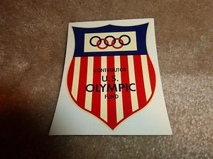 Vintage 1960's - US Olympic Fund Contributor Decal - "NOS" - Picture 1 of 2