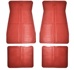 NEW 1978-1988 Oldsmobile Cutlass Calais, Ciera & Cruiser Floor Mat Set - Red - Picture 1 of 3