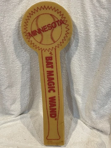 VINTAGE 1991 World Series Champions Minnesota Twins Foam Bat Magic Wand, LOOK! Cover