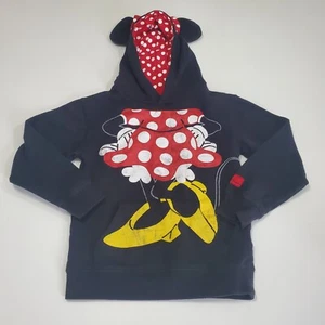Disney Parks Kid’s Minnie Mouse Hoodie w/ Ears & Dress Print Size Medium Youth - Picture 1 of 17