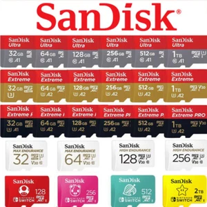 Karta pamięci SANDISK 64GB 128GB 256GB 512GB 1TB 2TB Ultra Extreme Pro Micro SD - Zdjęcie 1 z 51