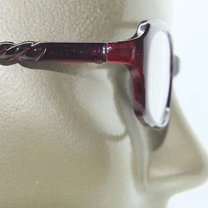 Reading Glasses Edgy Twisted Rope Side Chunky Wine Frame Readers +2.50 strength - Picture 1 of 4