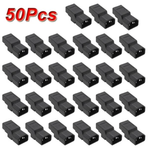 Pack of 50, IEC 320 C14 Male to Nema 5-15R Female Power Adapters Connector - Picture 1 of 6