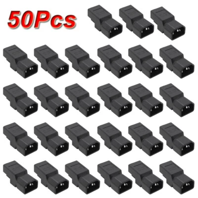 Pack of 50, IEC 320 C14 Male to Nema 5-15R Female Power Adapters Connector - Image 1 of 4