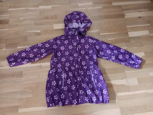 Regenjacke,Regenschutz,lila,Blumen,Größe 122,128,Schutz Regen,lang,TCM,Tchibo - Bild 1 von 3