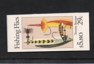 USA 1991 $5.80 BOOKLET FISHING FLIES - 20 x 29c - SG2580-2584 - MINT - Picture 1 of 1