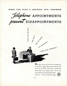 1936 Vintage print ad Phone Bell Telephone System Appointments Prevent Disappoin - Picture 1 of 2