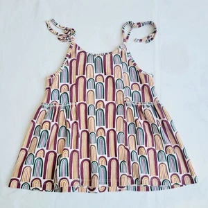 Kate Quinn Girl's Organic Cotton Jewel Rainbow Spaghetti Strap Tank Top - size 8 - Picture 1 of 3