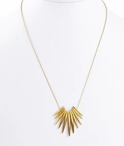 NUEVO Collar Michael Kors Tribal Moda Matchstick Colgante Tono Dorado $145 - Imagen 1 de 5
