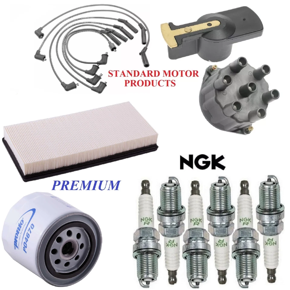 Tune Up Kit Filters Cap Wire Spark plugs For CHRYSLER LEBARON V6; 3.0L 1993-1995 - Image 1 of 1