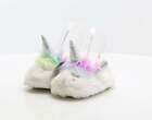 Dunnes Stores Girls White Polyester Slip On Slipper UK 8 EU 25 - Unicorn design