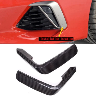 Real Carbon Fiber Front Bumper Fog Canard Fins Splitter Fit For Bmw Z4 2017-2020 Foto 1 de 4