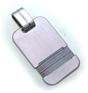 Pendant Engraving Plate Made of Stainless Steel Lasered Incl. Adornment - Picture 1 of 2