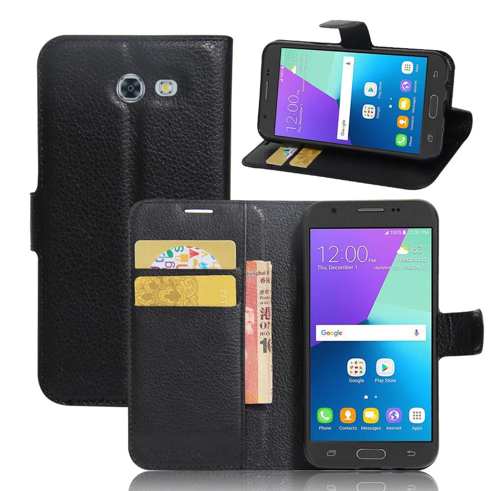 Funda/Cubierta/Soporte para Tarjetas Soporte Suave Billetera Ranura Abatible para Samsung J3 Prime  Foto 1 de 4