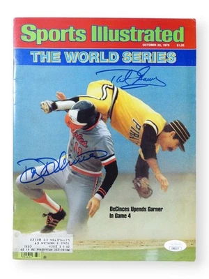 Doug Decinces Phil Garner Dual Signed Autographed Magazine SI 1979 JSA CB83177 - Image 1 of 4