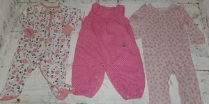 Lote Gerber Blanco Rosa Floral Kit + Mono Mameluco Perla 0-3 Meses *W25 - Imagen 1 de 5