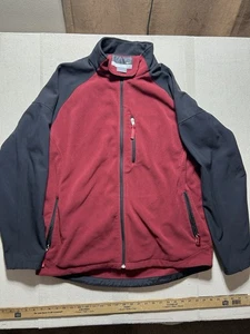 Y2K 2000 Nike size XL full zip red and black jacket Swoosh Sportswear Grey Tag - Picture 1 of 6