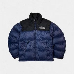 Vintage The North Face nuptse 700 puffer jacket navy blue XS - Picture 1 of 5