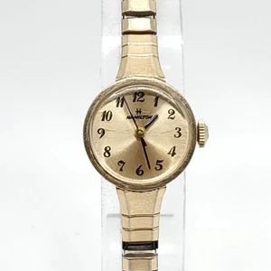 Vintage Hamilton Mechanical 10 RGP Bezel Watch Women Running 20mm 870078 - Bild 1 von 15