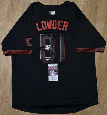 Rhett Lowder Signed Autographed Cincinnati Reds City Connect Jersey #81 JSA COA - Image 1 of 4