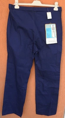 70s Vintage Blue Work Pants Kempel Workwear Herringbone Twill New W34 (M) - Image 1 of 4