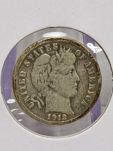 1912-S Barber Dime roh fein (Details) - Bild 1 von 4