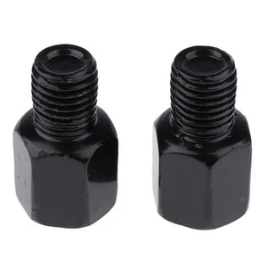 Roller Motorrad Rückspiegel RH 8mm - LH 10mm Adapter Schwarz - Picture 1 of 4