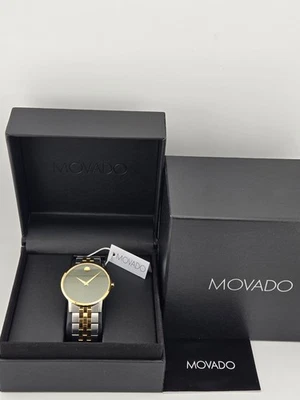 Reloj para hombre Movado Museum clásico esfera verde dos tonos - 0607849 (precio de venta sugerido por el fabricante 995 USD) Foto 1 de 4