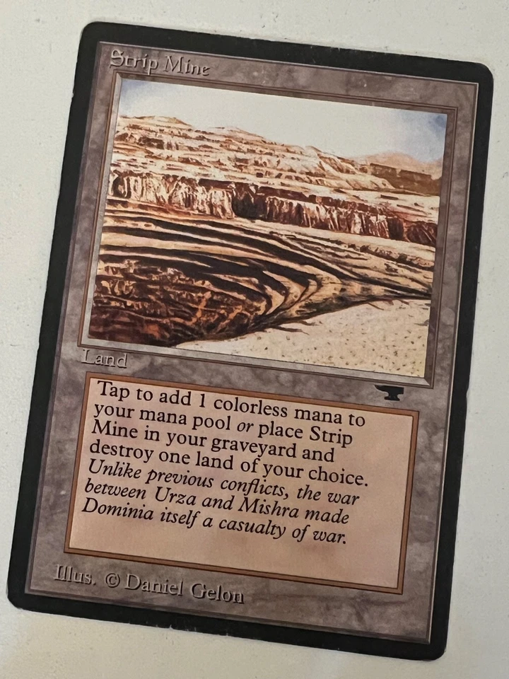 Magic the Gathering MTG Antiquities Strip Mine (Uneven Horizon)  MP+  (Beta Bob) - Image 1 of 2