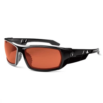 Skullerz Odin Safety Sunglasses - Black Frame, Copper Lens Foto 1 de 4
