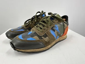 Valentino Garavani Rockrunner Camo Suede & Leather Size 44/11-USA -AS IS- - Picture 1 of 20