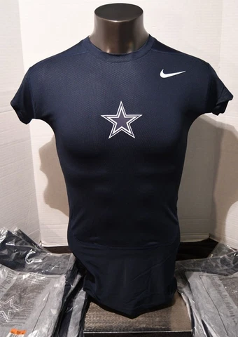 NIKE-PRO  Dri-Fit Dallas Cowboys Star Compression Shirt L-2X Cap Sleeve Cover