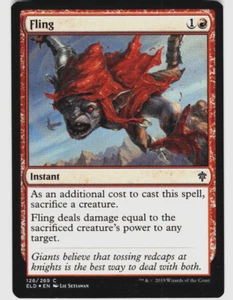 MTG Throne of Eldraine Fling Foil 126/269 - Picture 1 of 1