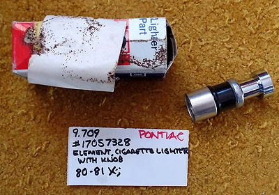 1980-81 Pontiac Phoenix Cigar Lighter Element/Knob NOS 17057328 - Image 1 of 4