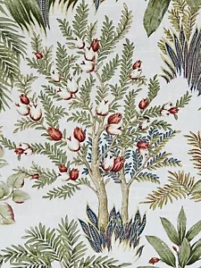 Tela Richloom Decoración 3 Yardas Helechos Botánicos Naturaleza Slub Mezcla de Lino Decoración Nuevo - Imagen 1 de 12