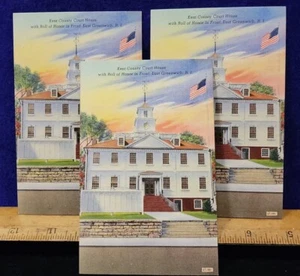LOTE DE 3 TARJETAS POSTALES ANTIGUAS DE COLECCIÓN R.I. RI RHODE ISLAND KENT CONDADO CORTE CASA - Imagen 1 de 3