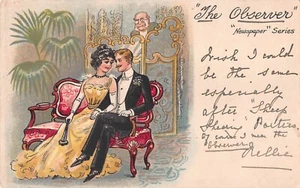 POSTCARD - DAVIDSON BROS - NEWSPAPER SERIES - THE OBSERVER - POSTED 1903 - Picture 1 of 2