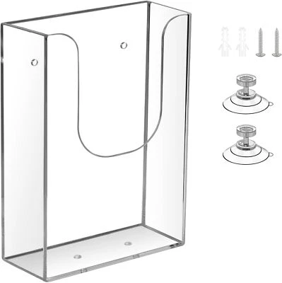 ZAVEKIA Brochure Holder 4 X 6 Inches Brochure Holder Wall Mount Literature Holder Clear