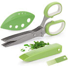 Herb Scissors with 5 Blades Kitchen Gadgets Cutter Chopper and Mincer with Cover