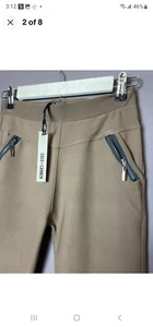 NUEVO CON ETIQUETAS Coco & Carmen Cremallera Bolsillo Marrón Vestido Pantalones Leggings Talla S/M Elástico - Imagen 1 de 2